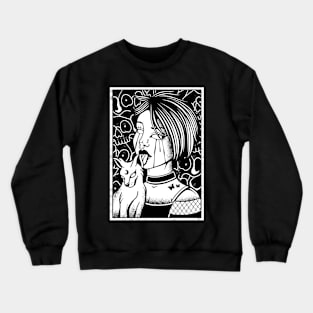 Goth Girl Tattoo Vintage Crewneck Sweatshirt